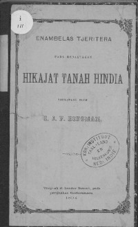 Image of Enam Belas Tjeritera Pada Menyatakan Hikayat Tanah Hindia